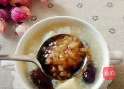 Illustration of how to make Poria porridge 7