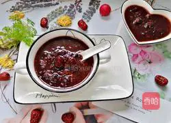 Red dates black Illustration of how to make rice porridge 10