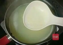 Illustration of how to make papaya and millet porridge 7