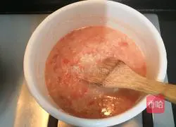 Illustration of how to make tomato, loofah and shrimp porridge 16