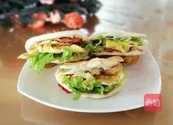 Illustration of how to make Chinese burgers 9