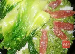 Illustration of how to make sausage clay pot rice 7