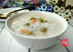 Illustration of how to make green bean, carrot and meat porridge 8