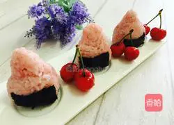 Illustration of how to make cranberry rice balls 7