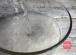 Illustration of how to make rice and perilla rock sugar porridge 1