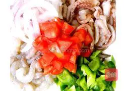 Illustration of how to make Spanish seafood risotto 1