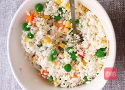 Illustration of how to make vegetable glutinous rice balls 2