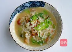 Illustration of how to make mustard greens and preserved porridge 11