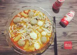 Illustration of how to make mutton meatball rice noodles 8