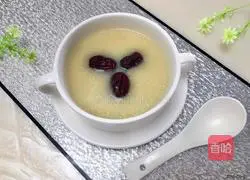 Illustration of how to make red dates and millet porridge 1