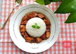 Illustration of how to make spicy tofu rice bowl 9