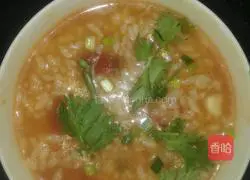 Illustration of how to make tomato seafood porridge 8