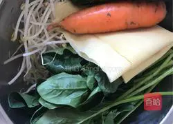 Illustration of how to make Korean bibimbap 1