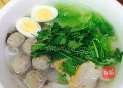Soup rice noodles Illustration of how to do it 4