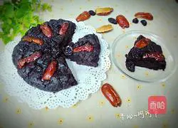 Illustration of how to make black rice cake 16