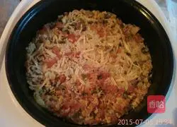 Illustration of how to make braised rice with shredded beans, ground meat and minced meat 5