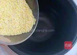 Illustration of how to make lotus seed lily millet porridge 4
