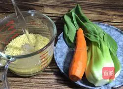 Illustration of how to make carrot and millet porridge 1