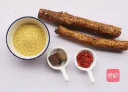 Illustration of how to make millet and yam porridge 1