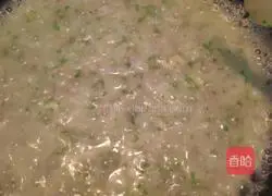 Illustration of how to make green vegetable and lean meat porridge 6