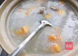 Illustration of how to make pork ribs and pumpkin rice porridge 11