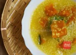 Illustration of how to make autumn health-preserving millet and pumpkin porridge 9