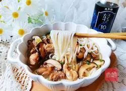 Illustration of how to make rice noodles with mushrooms and chicken 14