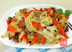 Fried rice noodles with black pepper and beef Practice illustration 10