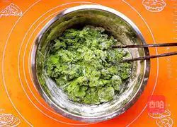 Illustration of how to make spinach and raisin cake 5