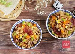 Illustration of how to make braised sausage and vegetables with rice 9