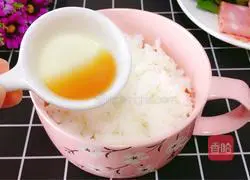 Cheese Bacon Illustration of making rice balls 4