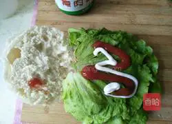 Illustration of how to make steamed bun burger 8