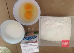 Illustration of how to make milk and egg cakes 1