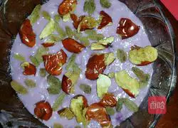 Illustration of how to make long yam and purple sweet potato cake 7