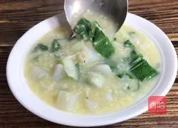 Illustration of how to make radish and cabbage porridge 10