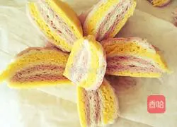 Illustration of how to make Purple Sweet Potato and Pumpkin Whole Grain Hair Cake (complementary food for 9-month-old babies) 1