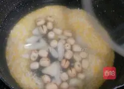 Illustration of how to make pork liver and spinach porridge 3