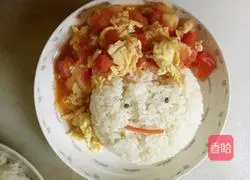 Illustration of how to make tomato and egg rice bowl 8