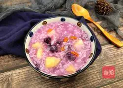 Recipe for Tremella, Purple Sweet Potato and Apple Porridge 8