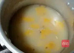 Illustration of how to make pumpkin and mung bean barley porridge 9