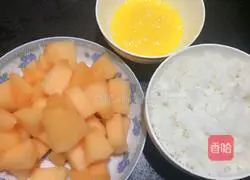 How to make cantaloupe rice balls 3