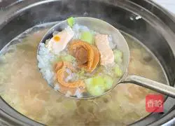 Illustration of how to make raw seafood porridge 6