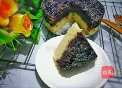 Illustration of how to make two-color hair cake 18