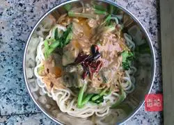 Illustration of how to make sesame cold noodles 4