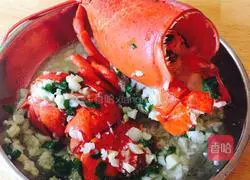 Illustration of how to make garlic steamed Boston lobster with Japanese rice balls 4