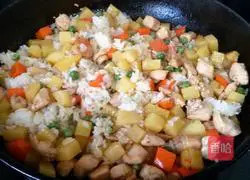 Illustration of Curry Chicken Baked Rice 9