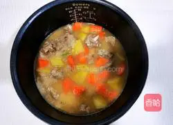 Illustration of how to make braised pork ribs with rice 7