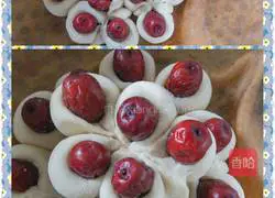 Illustration of how to make red date rolls 12