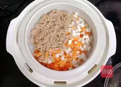 Illustration of how to make taro beef porridge (baby food supplement) 8