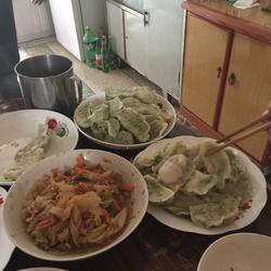 Chinese cabbage and sauerkraut dumplings